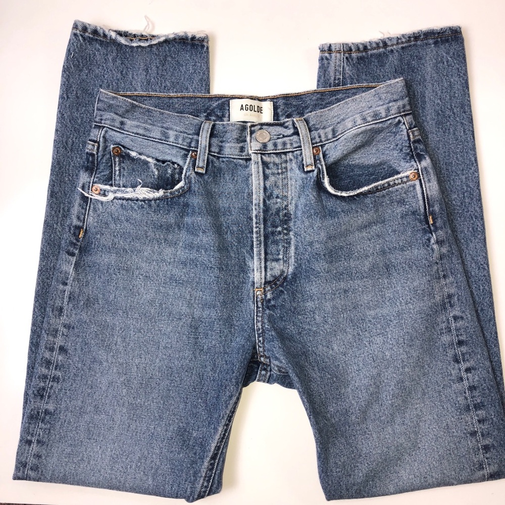 Agolde Vintage Wash Straight Leg Jeans